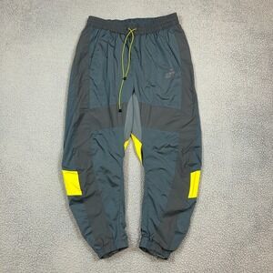 Adidas Street Shape Urban Logo Mens L Nylon Woven Grey Blue Track Pants GM6509